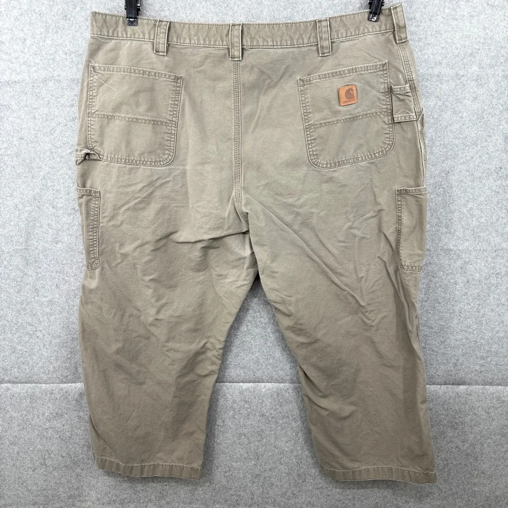 Carhartt Pants Mens 46x33 (actual 44x25) Tan Loose Original Fit Cargo Carpenter - Picture 3 of 9